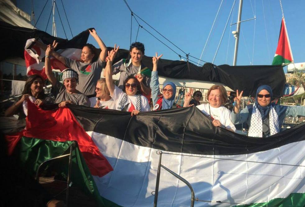 El velero Zaytuna-Oliva, parte de la misión "Rumbo a Gaza" (Women's boat)
